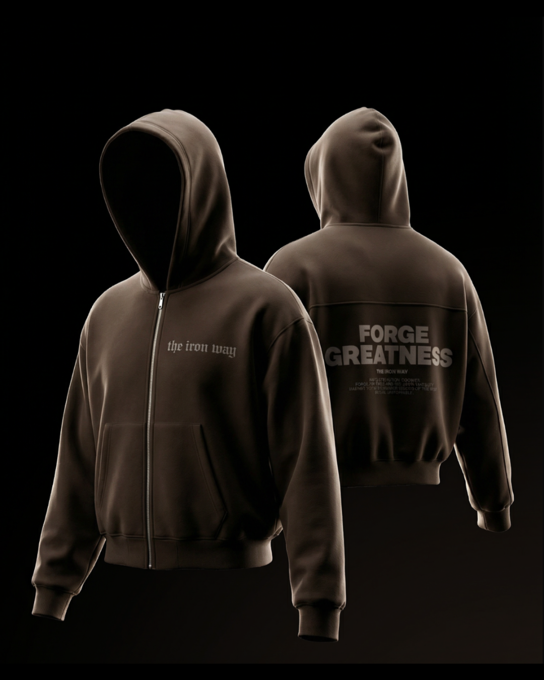 Forge Greatness Zip-up: Brown