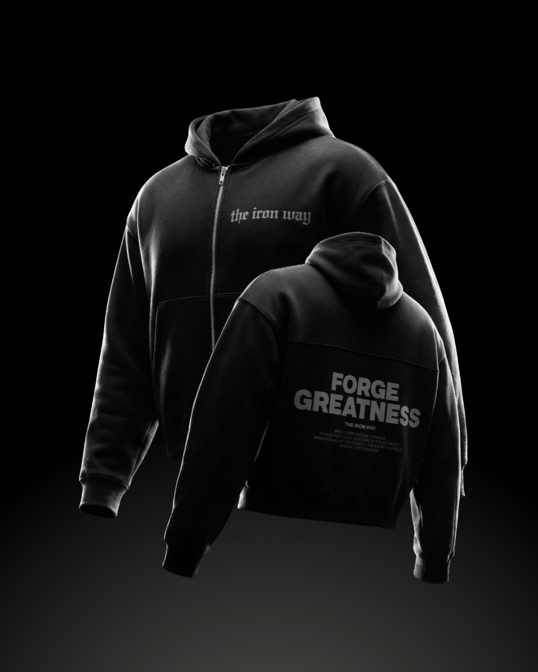Forge Greatness Zip-Up: Black